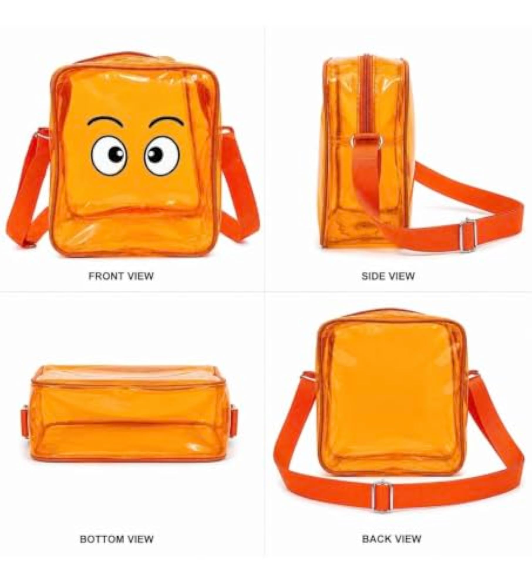 Transparent PVC Sling Bag, Multipurpose Sturdy Clear Shoulder Bag